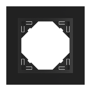 CRYSTAL/Единична рамка - черна(черно стъкло)