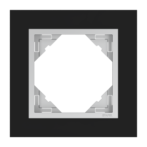 CRYSTAL/Единична рамка - алуминий(черно стъкло)