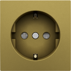 Капачка за контакт Schuko със защита - Златна
