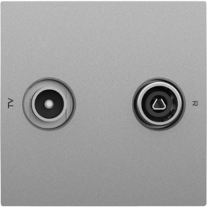 Капачка за гнезда за R-TV розетка - Алуминий