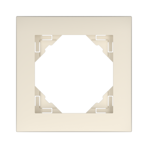 BASE/Единична рамка - пластмаса, слонова кост