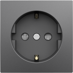 Капачка за контакт Schuko със защита - Сива