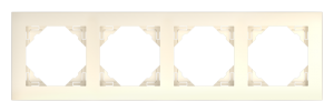 BASE/Четворна рамка - пластмаса, слонова кост