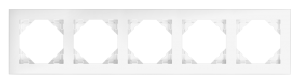 BASE/Петорна рамка - пластмаса, бяла