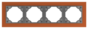 ANIMATO/Четворна рамка, оранжева - сива