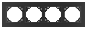 ANIMATO/Четворна рамка, черна - черна