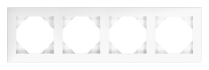 BASE/Четворна рамка - пластмаса, бяла