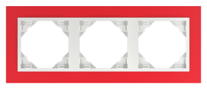 ANIMATO/Тройна рамка, червена - лед