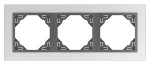 METALLO/Тройна рамка, алуминий - сива