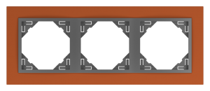 ANIMATO/Тройна рамка, оранжева - сива