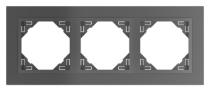 ANIMATO/Тройна рамка, сива - сива