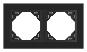 CRYSTAL/Двойна рамка - черна(черно стъкло)
