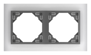 CRYSTAL/Двойна рамка - сива