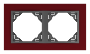 ANIMATO/Двойна рамка, червена - сива