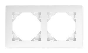 BASE/Двойна рамка - пластмаса,  бяла