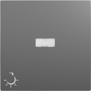 Капачка за ключ с подсветка със символ на лампа - Сива