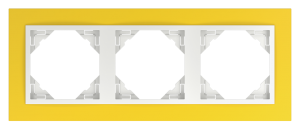 ANIMATO/Тройна рамка, жълта - лед