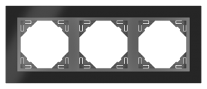 METALLO/Тройна рамка, никел- сива