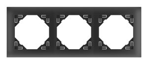 AQUARELLA/Тройна рамка - черна