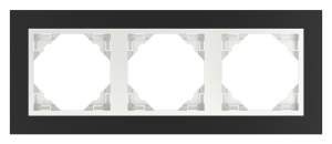 ANIMATO/Тройна рамка, черна - лед