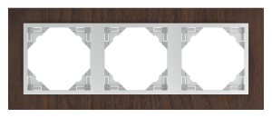 ARBORE/Тройна рамка, орех - алуминий