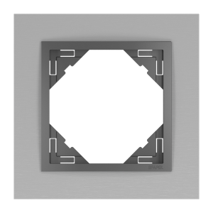 METALLO/Единична рамка, алуминий - сива