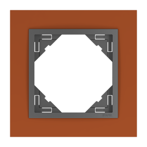 ANIMATO/Единична рамка, оранжева-сива