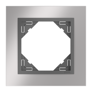 METALLO/Единична рамка, хром - сива