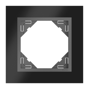 METALLO/Единична рамка, никел - сива