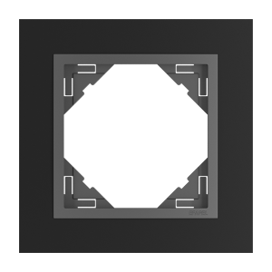 ANIMATO/Единична рамка, черна - сива