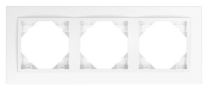 ANIMATO/Тройна рамка, бяла - бяла