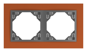 ANIMATO/Двойна рамка, оранжева - сива