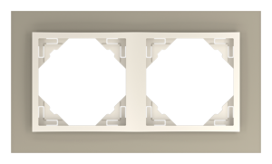 METALLO/Двойна рамка, титан - перла