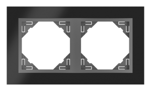METALLO/Двойна рамка, никел- сива