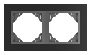 ANIMATO/Двойна рамка, черна - сива
