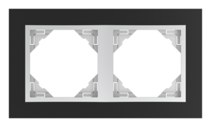 ANIMATO/Двойна рамка, черна - алуминий