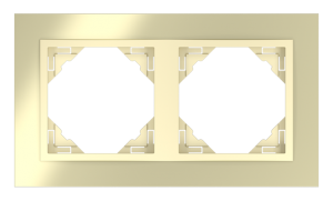 METALLO/Двойна рамка, златна - златна