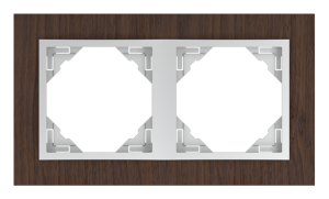 ARBORE/Двойна рамка, орех - алуминий