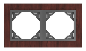 ARBORE/Двойна рамка, махагон - сива