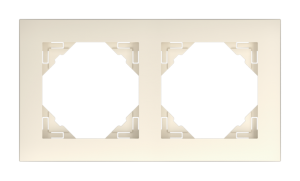 BASE/Двойна рамка - пластмаса, слонова кост