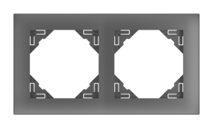 AQUARELLA/Двойна рамка - сива