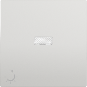 Капачка за ключ с подсветка със символ на лампа - Бяла