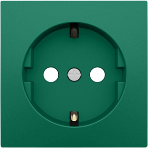 Капачка за контакт(Schuko) - Зелена