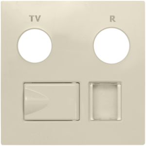 Капачка за RTV - RJ45 / RTV - RJ45 - за мултимедийни контакти - Слонова кост