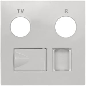 Капачка за RTV - RJ45 / RTV - RJ45 - за мултимедийни контакти - Бяла