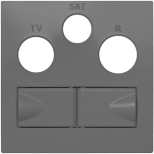 Капачка за R - TV - SAT мултимедийни контакти - Сива