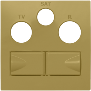 Капачка за R - TV - SAT мултимедийни контакти - Злато