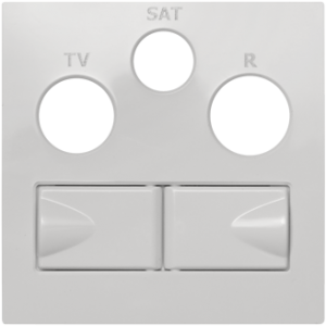 Капачка за R - TV - SAT мултимедийни контакти - Бяла