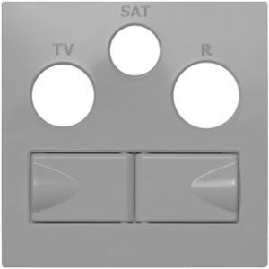 Капачка за R - TV - SAT мултимедийни контакти - Алуминий