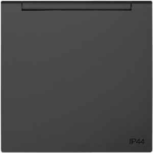 Влагозащитена капачка за контакт Schuko - Черна